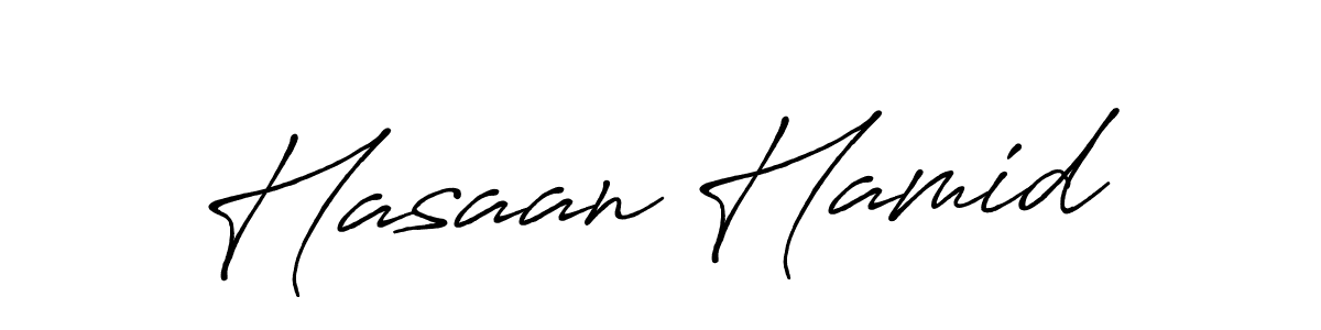 Create a beautiful signature design for name Hasaan Hamid. With this signature (Antro_Vectra_Bolder) fonts, you can make a handwritten signature for free. Hasaan Hamid signature style 7 images and pictures png