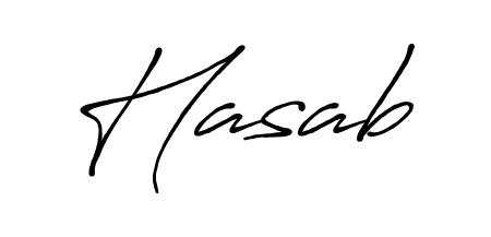 A stylish, flowing autograph style designed for name Hasab using Antro_Vectra_Bolder typography. Perfect for digital creative projects. Hasab signature style 7 images and pictures png