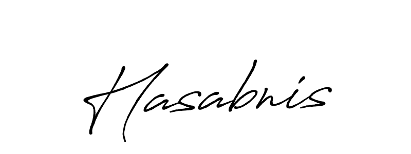 Create a beautiful signature design for name Hasabnis. With this signature (Antro_Vectra_Bolder) fonts, you can make a handwritten signature for free. Hasabnis signature style 7 images and pictures png