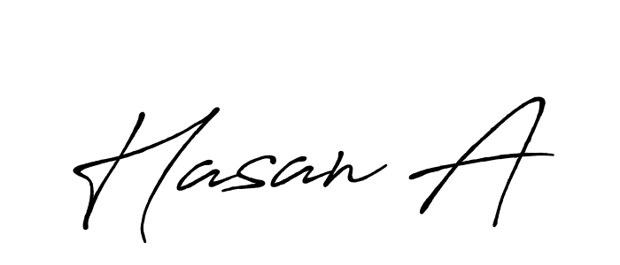 Create a beautiful signature design for name Hasan A. With this signature (Antro_Vectra_Bolder) fonts, you can make a handwritten signature for free. Hasan A signature style 7 images and pictures png