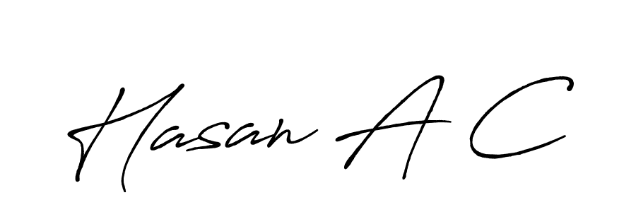 if you are searching for the best signature style for your name Hasan A C. so please give up your signature search. here we have designed multiple signature styles  using Antro_Vectra_Bolder. Hasan A C signature style 7 images and pictures png