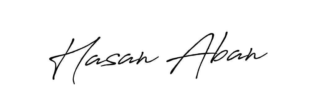 Create a beautiful signature design for name Hasan Aban. With this signature (Antro_Vectra_Bolder) fonts, you can make a handwritten signature for free. Hasan Aban signature style 7 images and pictures png