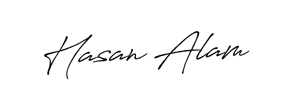 Also we have Hasan Alam name is the best signature style. Create professional handwritten signature collection using Antro_Vectra_Bolder autograph style. Hasan Alam signature style 7 images and pictures png