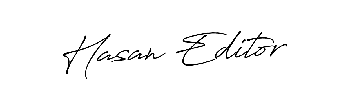 Similarly Antro_Vectra_Bolder is the best handwritten signature design. Signature creator online .You can use it as an online autograph creator for name Hasan Editor. Hasan Editor signature style 7 images and pictures png