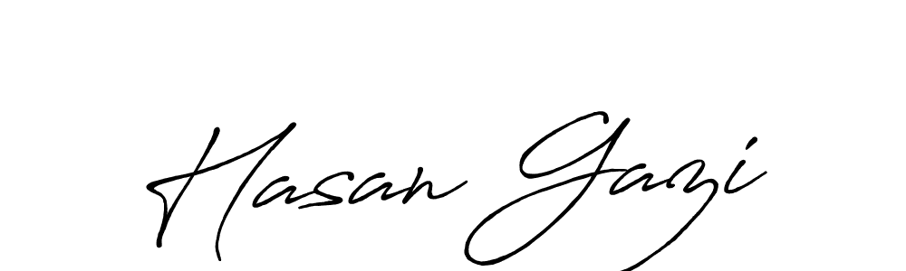 Design your own signature with our free online signature maker. With this signature software, you can create a handwritten (Antro_Vectra_Bolder) signature for name Hasan Gazi. Hasan Gazi signature style 7 images and pictures png