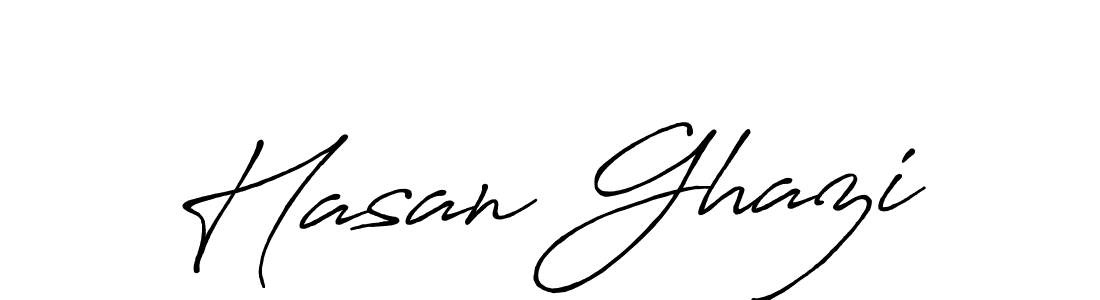 How to make Hasan Ghazi name signature. Use Antro_Vectra_Bolder style for creating short signs online. This is the latest handwritten sign. Hasan Ghazi signature style 7 images and pictures png