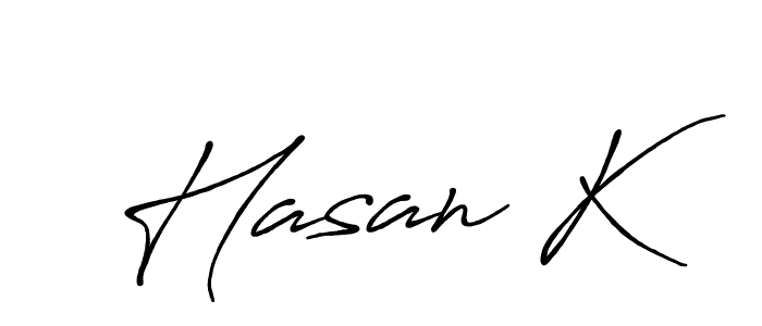 Design your own signature with our free online signature maker. With this signature software, you can create a handwritten (Antro_Vectra_Bolder) signature for name Hasan K. Hasan K signature style 7 images and pictures png