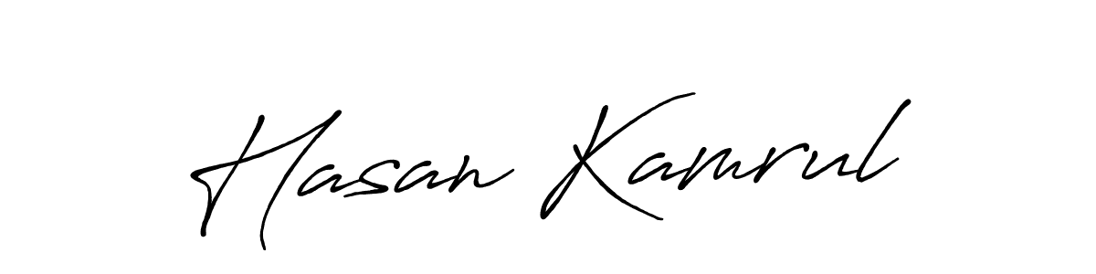 Use a signature maker to create a handwritten signature online. With this signature software, you can design (Antro_Vectra_Bolder) your own signature for name Hasan Kamrul. Hasan Kamrul signature style 7 images and pictures png