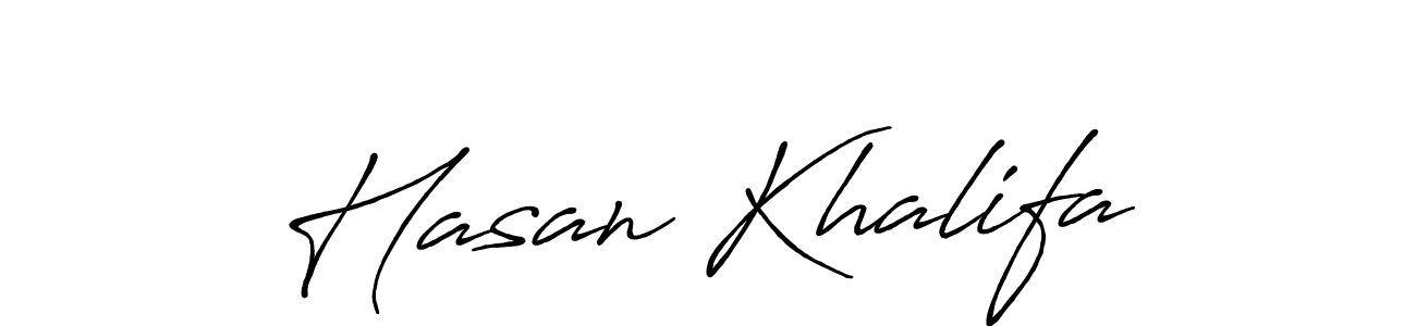 Also we have Hasan Khalifa name is the best signature style. Create professional handwritten signature collection using Antro_Vectra_Bolder autograph style. Hasan Khalifa signature style 7 images and pictures png