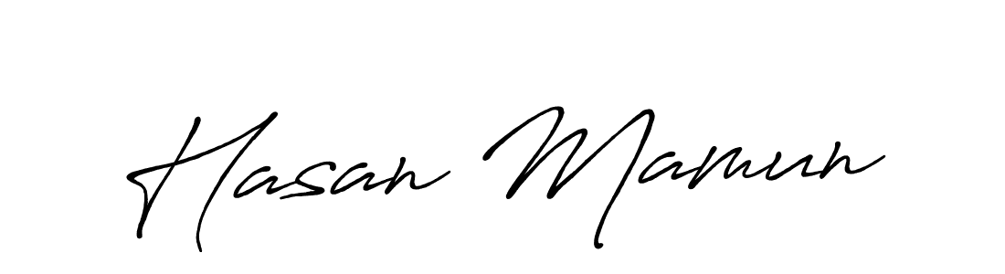 How to make Hasan Mamun name signature. Use Antro_Vectra_Bolder style for creating short signs online. This is the latest handwritten sign. Hasan Mamun signature style 7 images and pictures png