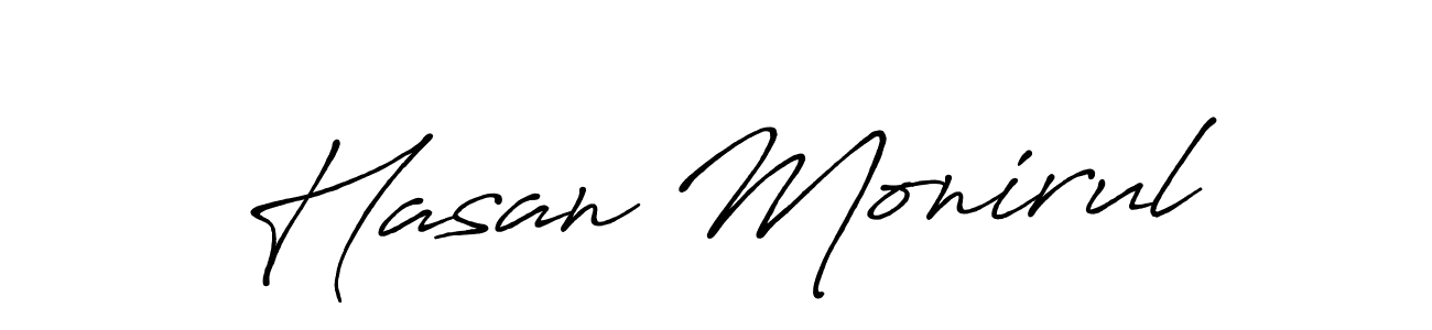 Use a signature maker to create a handwritten signature online. With this signature software, you can design (Antro_Vectra_Bolder) your own signature for name Hasan Monirul. Hasan Monirul signature style 7 images and pictures png