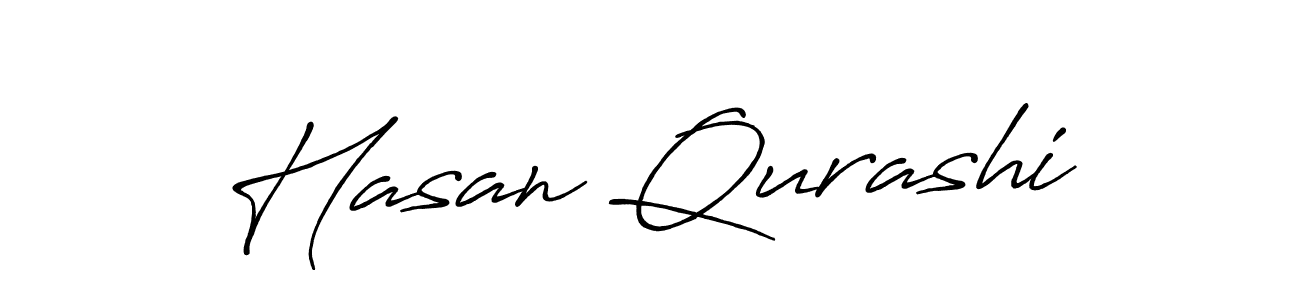 Make a beautiful signature design for name Hasan Qurashi. With this signature (Antro_Vectra_Bolder) style, you can create a handwritten signature for free. Hasan Qurashi signature style 7 images and pictures png