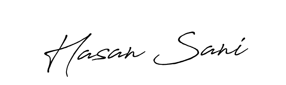 You can use this online signature creator to create a handwritten signature for the name Hasan Sani. This is the best online autograph maker. Hasan Sani signature style 7 images and pictures png