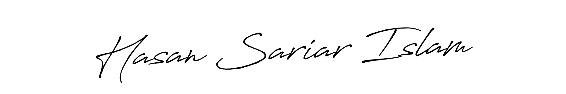 Make a beautiful signature design for name Hasan Sariar Islam. With this signature (Antro_Vectra_Bolder) style, you can create a handwritten signature for free. Hasan Sariar Islam signature style 7 images and pictures png