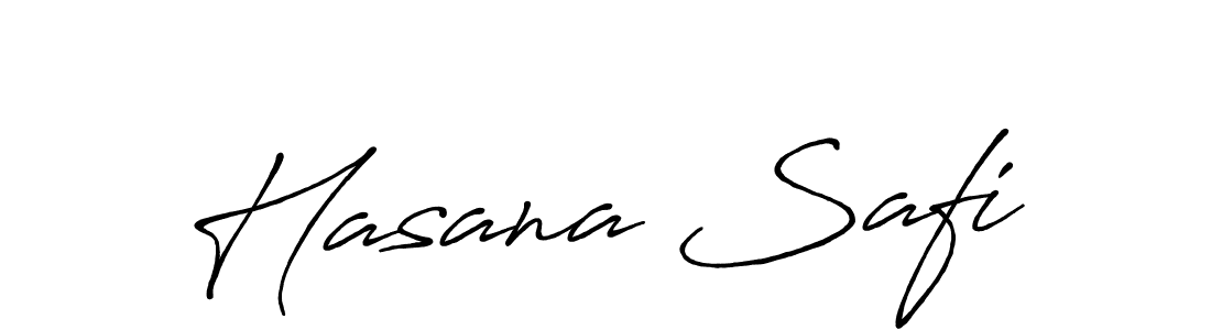 Make a beautiful signature design for name Hasana Safi. With this signature (Antro_Vectra_Bolder) style, you can create a handwritten signature for free. Hasana Safi signature style 7 images and pictures png