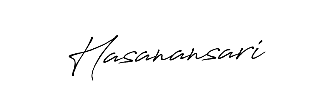 Create a beautiful signature design for name Hasanansari. With this signature (Antro_Vectra_Bolder) fonts, you can make a handwritten signature for free. Hasanansari signature style 7 images and pictures png