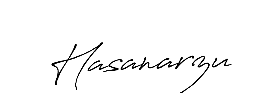 Make a beautiful signature design for name Hasanarzu. With this signature (Antro_Vectra_Bolder) style, you can create a handwritten signature for free. Hasanarzu signature style 7 images and pictures png