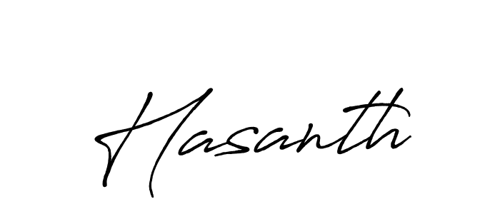 Design your own signature with our free online signature maker. With this signature software, you can create a handwritten (Antro_Vectra_Bolder) signature for name Hasanth. Hasanth signature style 7 images and pictures png