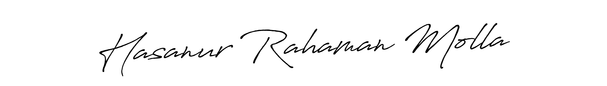 How to make Hasanur Rahaman Molla name signature. Use Antro_Vectra_Bolder style for creating short signs online. This is the latest handwritten sign. Hasanur Rahaman Molla signature style 7 images and pictures png