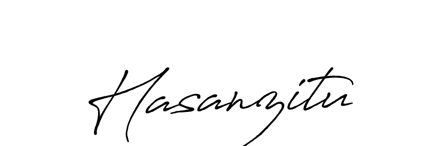 Create a beautiful signature design for name Hasanzitu. With this signature (Antro_Vectra_Bolder) fonts, you can make a handwritten signature for free. Hasanzitu signature style 7 images and pictures png