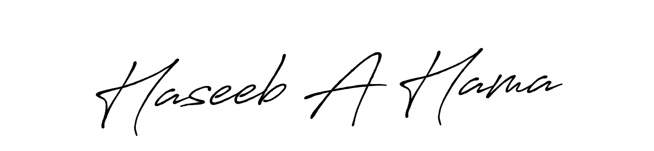Design your own signature with our free online signature maker. With this signature software, you can create a handwritten (Antro_Vectra_Bolder) signature for name Haseeb A Hama. Haseeb A Hama signature style 7 images and pictures png