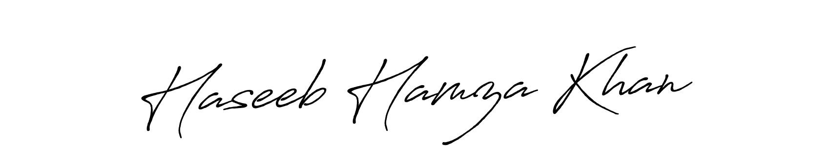 The best way (Antro_Vectra_Bolder) to make a short signature is to pick only two or three words in your name. The name Haseeb Hamza Khan include a total of six letters. For converting this name. Haseeb Hamza Khan signature style 7 images and pictures png