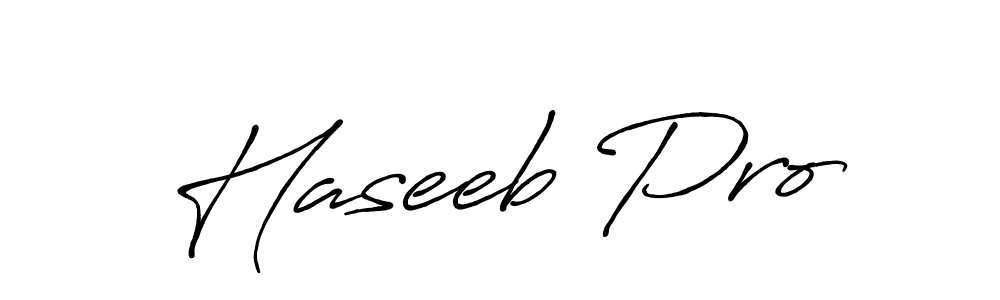 Design your own signature with our free online signature maker. With this signature software, you can create a handwritten (Antro_Vectra_Bolder) signature for name Haseeb Pro. Haseeb Pro signature style 7 images and pictures png