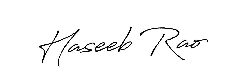Create a beautiful signature design for name Haseeb Rao. With this signature (Antro_Vectra_Bolder) fonts, you can make a handwritten signature for free. Haseeb Rao signature style 7 images and pictures png
