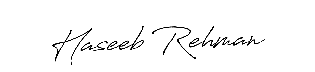 Make a beautiful signature design for name Haseeb Rehman. With this signature (Antro_Vectra_Bolder) style, you can create a handwritten signature for free. Haseeb Rehman signature style 7 images and pictures png
