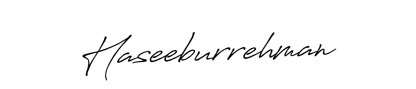 Haseeburrehman stylish signature style. Best Handwritten Sign (Antro_Vectra_Bolder) for my name. Handwritten Signature Collection Ideas for my name Haseeburrehman. Haseeburrehman signature style 7 images and pictures png
