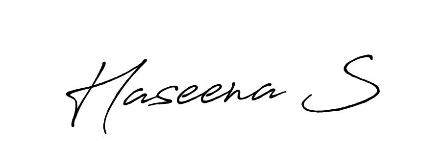 The best way (Antro_Vectra_Bolder) to make a short signature is to pick only two or three words in your name. The name Haseena S include a total of six letters. For converting this name. Haseena S signature style 7 images and pictures png