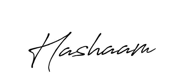 Use a signature maker to create a handwritten signature online. With this signature software, you can design (Antro_Vectra_Bolder) your own signature for name Hashaam. Hashaam signature style 7 images and pictures png