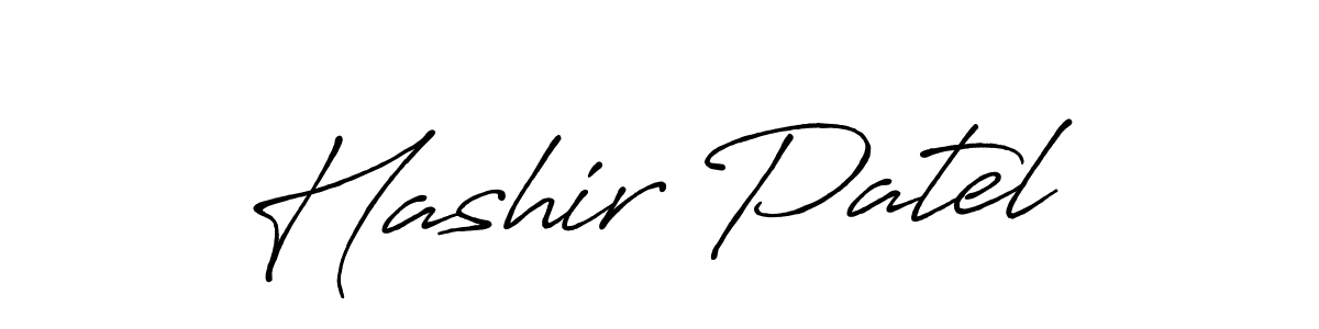 Design your own signature with our free online signature maker. With this signature software, you can create a handwritten (Antro_Vectra_Bolder) signature for name Hashir Patel. Hashir Patel signature style 7 images and pictures png