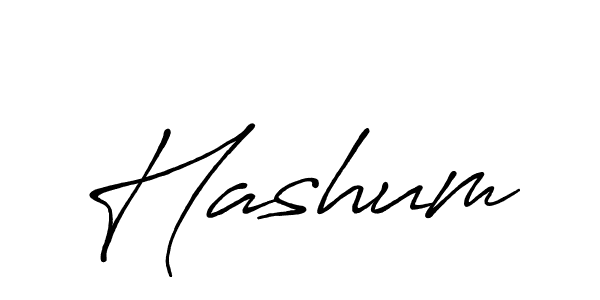 Use a signature maker to create a handwritten signature online. With this signature software, you can design (Antro_Vectra_Bolder) your own signature for name Hashum. Hashum signature style 7 images and pictures png