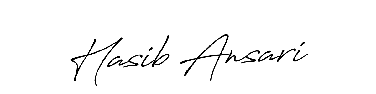 Create a beautiful signature design for name Hasib Ansari. With this signature (Antro_Vectra_Bolder) fonts, you can make a handwritten signature for free. Hasib Ansari signature style 7 images and pictures png