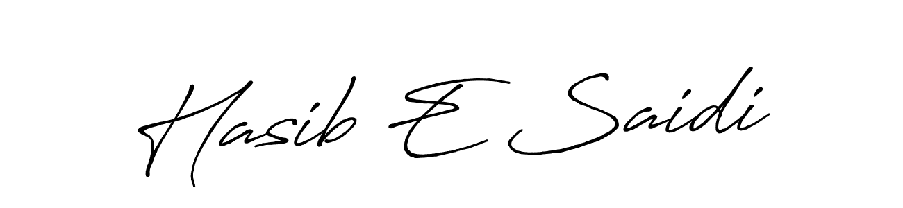 Make a beautiful signature design for name Hasib E Saidi. Use this online signature maker to create a handwritten signature for free. Hasib E Saidi signature style 7 images and pictures png