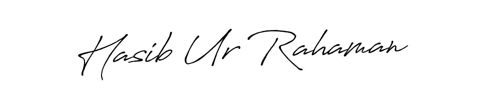 Create a beautiful signature design for name Hasib Ur Rahaman. With this signature (Antro_Vectra_Bolder) fonts, you can make a handwritten signature for free. Hasib Ur Rahaman signature style 7 images and pictures png