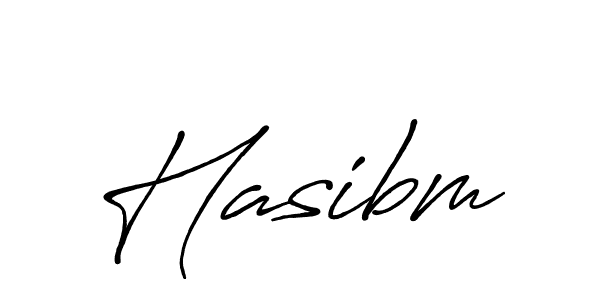How to make Hasibm name signature. Use Antro_Vectra_Bolder style for creating short signs online. This is the latest handwritten sign. Hasibm signature style 7 images and pictures png
