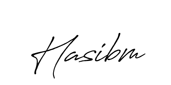 Make a beautiful signature design for name Hasibm. With this signature (Antro_Vectra_Bolder) style, you can create a handwritten signature for free. Hasibm signature style 7 images and pictures png