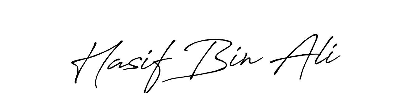 Make a beautiful signature design for name Hasif Bin Ali. With this signature (Antro_Vectra_Bolder) style, you can create a handwritten signature for free. Hasif Bin Ali signature style 7 images and pictures png