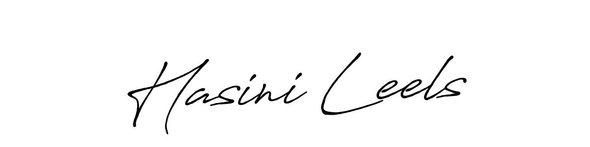 The best way (Antro_Vectra_Bolder) to make a short signature is to pick only two or three words in your name. The name Hasini Leels include a total of six letters. For converting this name. Hasini Leels signature style 7 images and pictures png