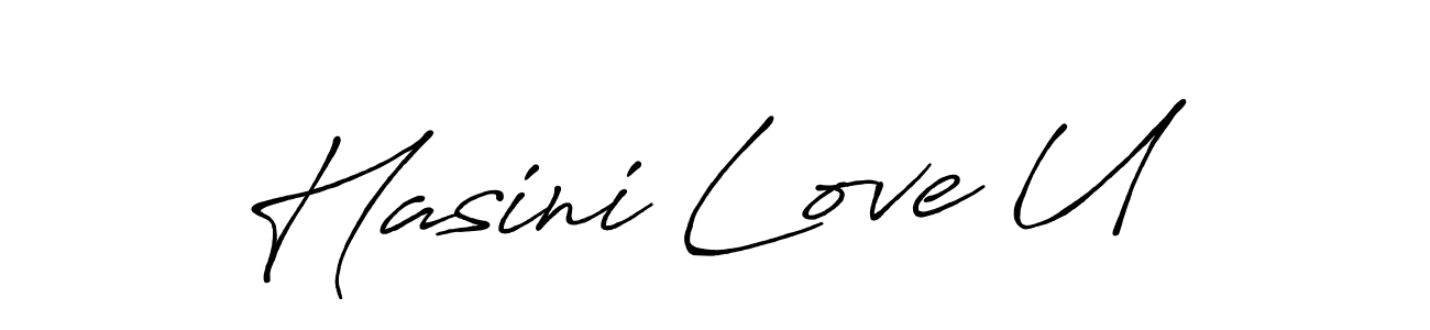 Use a signature maker to create a handwritten signature online. With this signature software, you can design (Antro_Vectra_Bolder) your own signature for name Hasini Love U. Hasini Love U signature style 7 images and pictures png