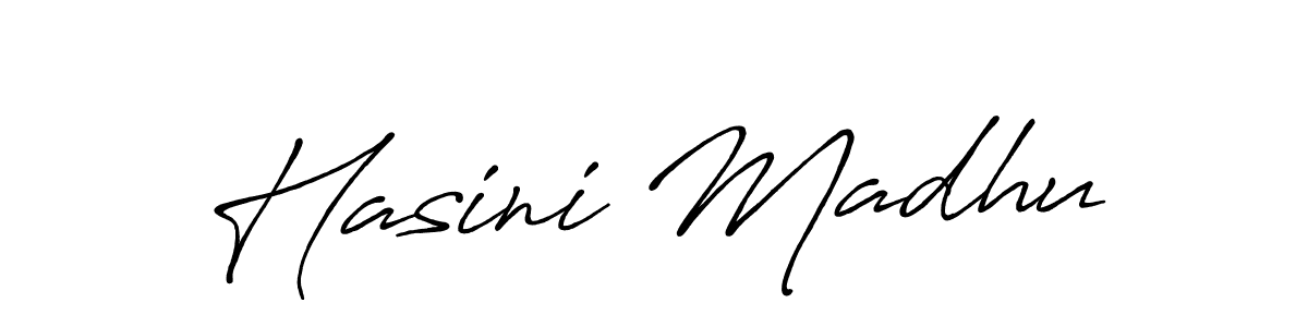 Antro_Vectra_Bolder is a professional signature style that is perfect for those who want to add a touch of class to their signature. It is also a great choice for those who want to make their signature more unique. Get Hasini Madhu name to fancy signature for free. Hasini Madhu signature style 7 images and pictures png