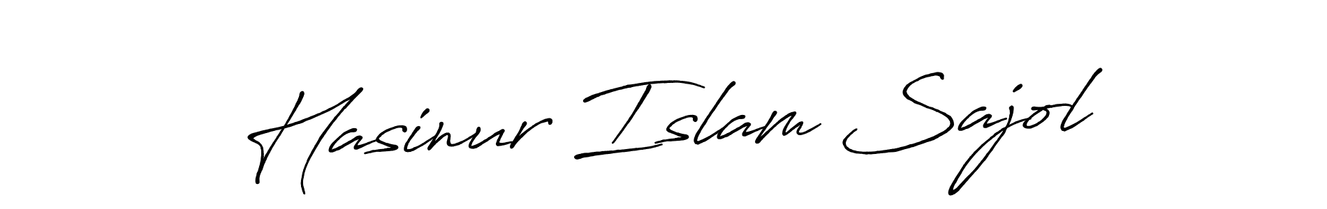 Make a beautiful signature design for name Hasinur Islam Sajol. With this signature (Antro_Vectra_Bolder) style, you can create a handwritten signature for free. Hasinur Islam Sajol signature style 7 images and pictures png