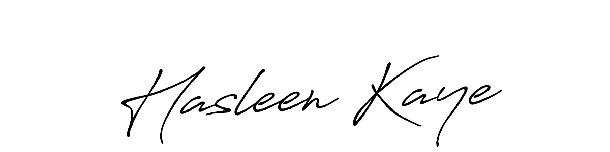 How to make Hasleen Kaye signature? Antro_Vectra_Bolder is a professional autograph style. Create handwritten signature for Hasleen Kaye name. Hasleen Kaye signature style 7 images and pictures png