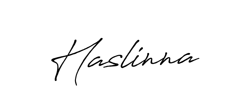 Haslinna stylish signature style. Best Handwritten Sign (Antro_Vectra_Bolder) for my name. Handwritten Signature Collection Ideas for my name Haslinna. Haslinna signature style 7 images and pictures png