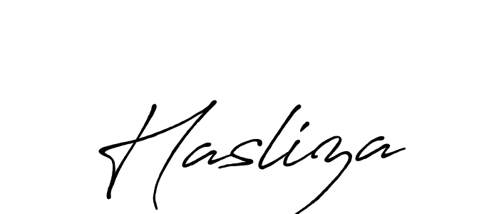 Design your own signature with our free online signature maker. With this signature software, you can create a handwritten (Antro_Vectra_Bolder) signature for name Hasliza. Hasliza signature style 7 images and pictures png