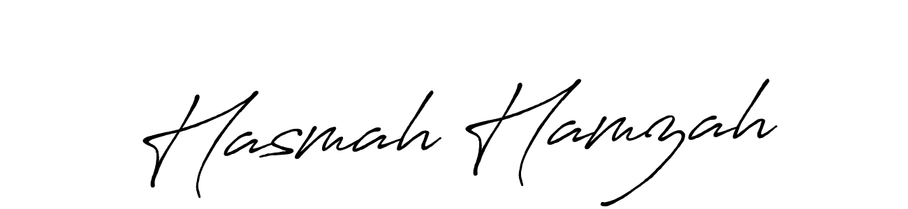 Design your own signature with our free online signature maker. With this signature software, you can create a handwritten (Antro_Vectra_Bolder) signature for name Hasmah Hamzah. Hasmah Hamzah signature style 7 images and pictures png