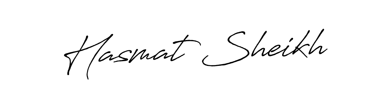 It looks lik you need a new signature style for name Hasmat Sheikh. Design unique handwritten (Antro_Vectra_Bolder) signature with our free signature maker in just a few clicks. Hasmat Sheikh signature style 7 images and pictures png
