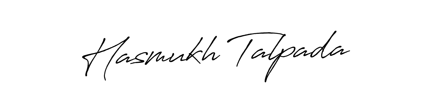 Make a beautiful signature design for name Hasmukh Talpada. Use this online signature maker to create a handwritten signature for free. Hasmukh Talpada signature style 7 images and pictures png